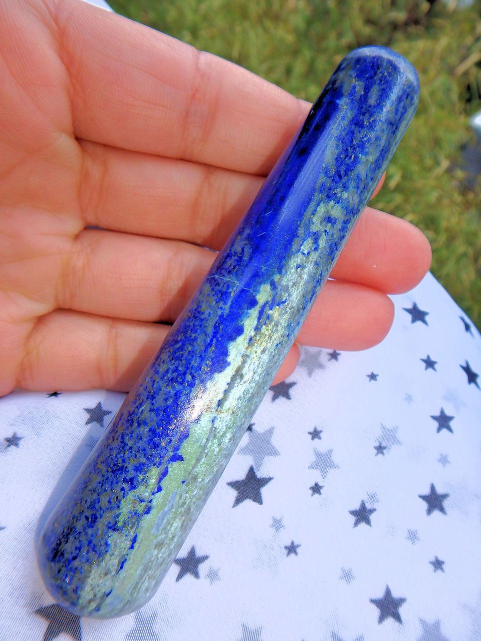 Lush Cobalt Blue Lapis Lazuli Wand 1 - Earth Family Crystals