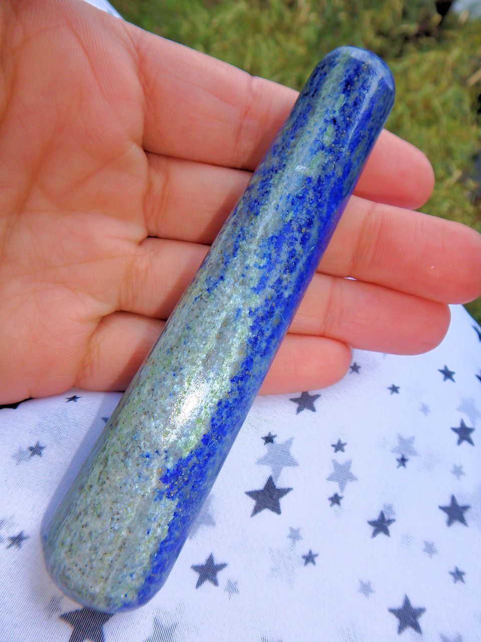 Lush Cobalt Blue Lapis Lazuli Wand 1 - Earth Family Crystals