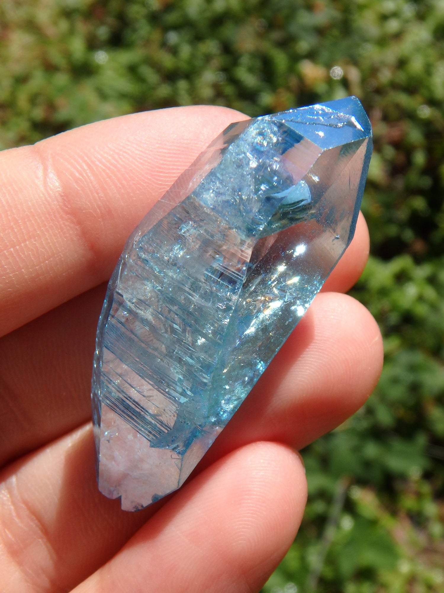 Powerful Double Terminated Aqua Aura Colombian Lemurian Quartz Point - Metiz Tier Price
