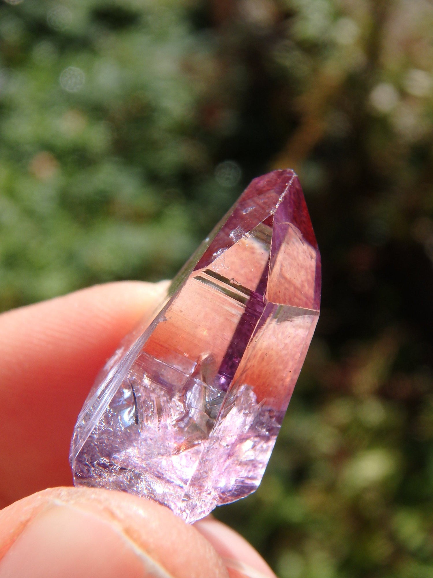  Adorable Dainty Rose Aura Colombian Lemurian Quartz Point 5