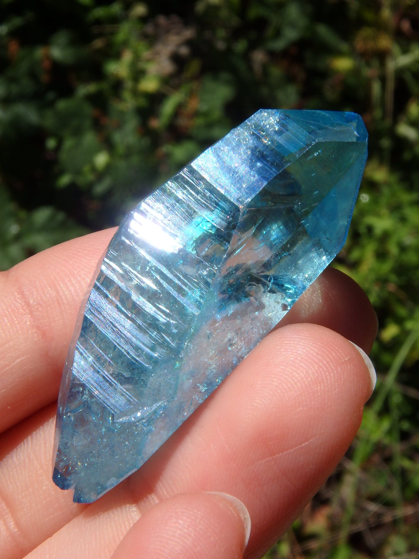 Powerful Double Terminated Aqua Aura Colombian Lemurian Quartz Point - Metiz Tier Price