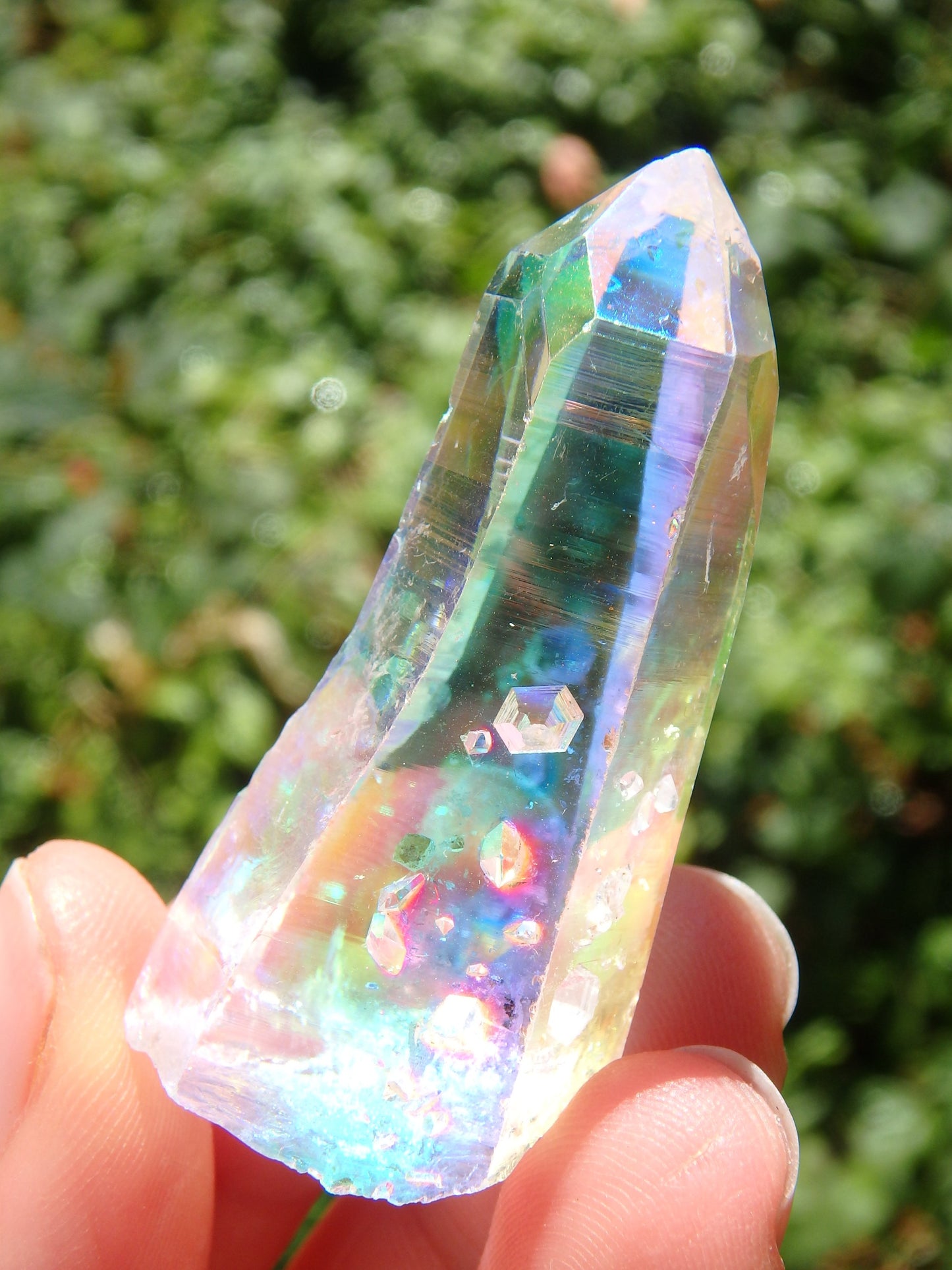 Extreme Brilliance~Angel Aura Colombian Lemurian Quartz Point 1 - Earth Family Crystals