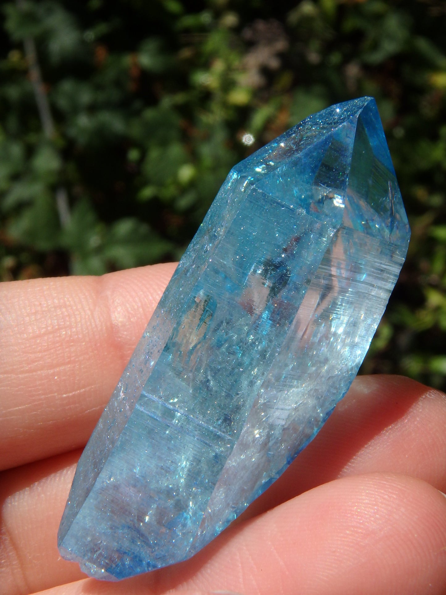 Powerful Double Terminated Aqua Aura Colombian Lemurian Quartz Point - Metiz Tier Price