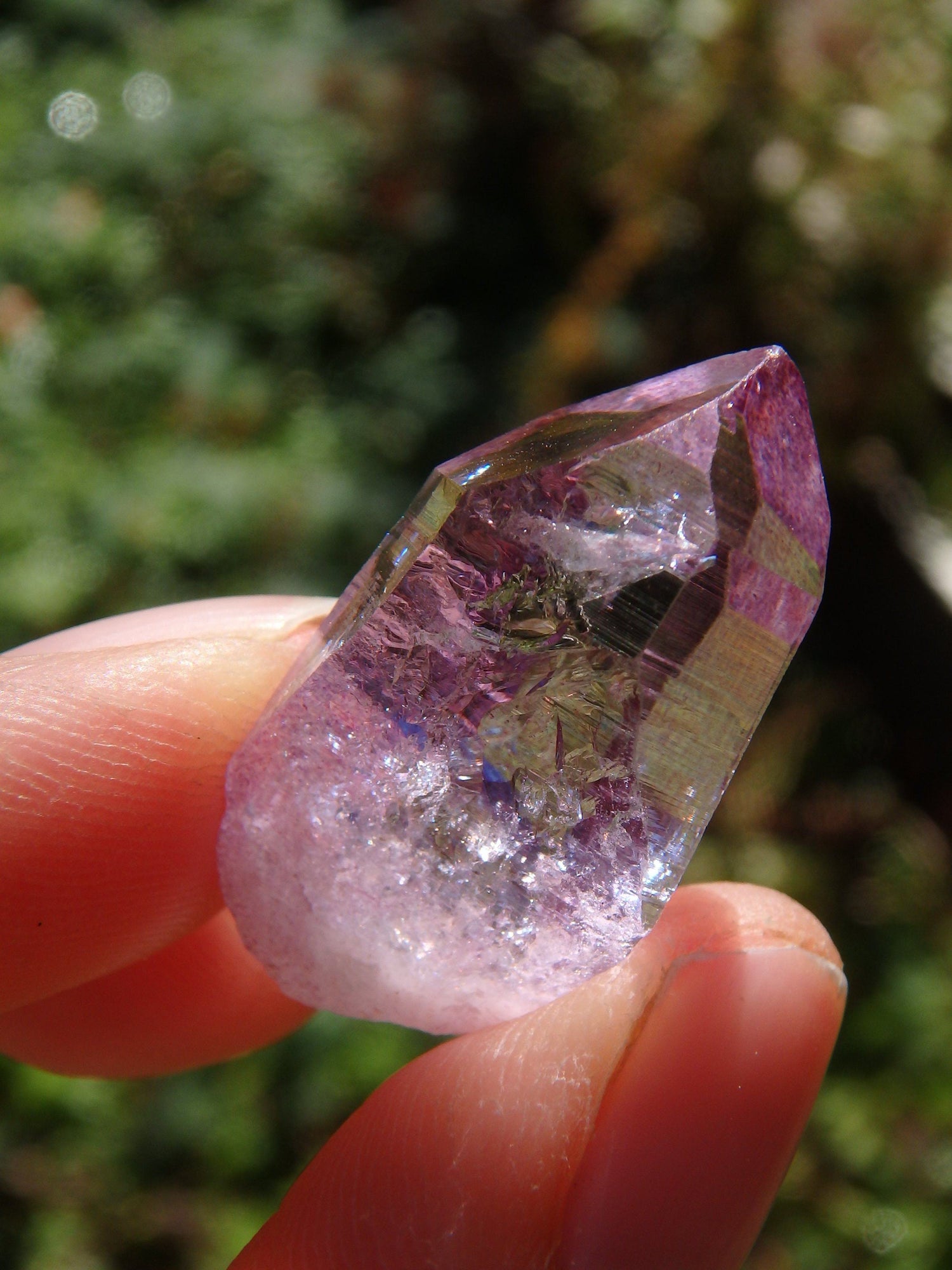  Adorable Dainty Rose Aura Colombian Lemurian Quartz Point 4