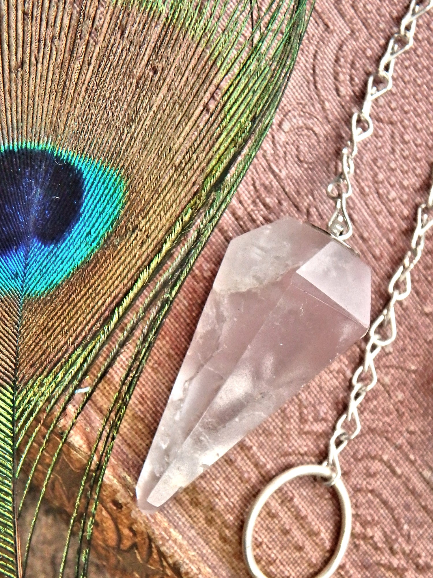 Lithium Quartz Pendulum 12 - Earth Family Crystals