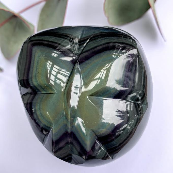  Adorable Rainbow Obsidian Butterfly Display Carving From Mexico