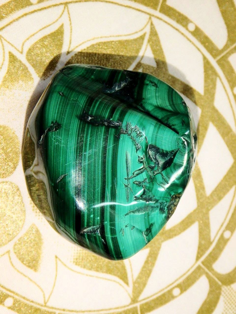 Deep Green Shiny Malachite Free Form Specimen