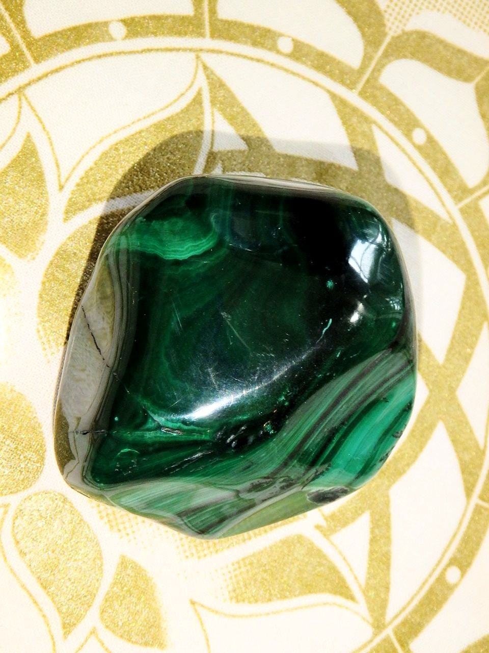  Deep Green Shiny Malachite Free Form Specimen