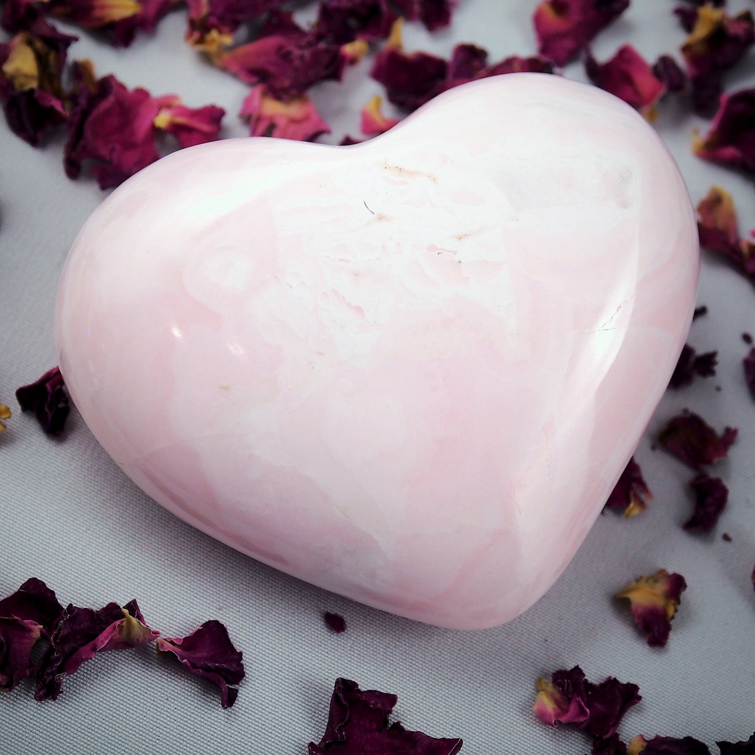  Beautiful Patterns Creamy Pink Mangano Calcite Love Heart #5