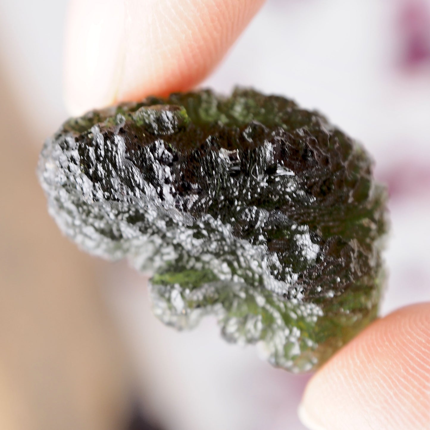 High Grade Genuine Moldavite Free Form Collectors Specimen From Czech Republic #1