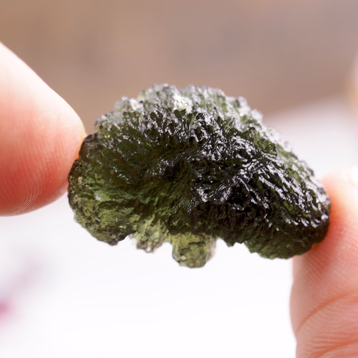 High Grade Genuine Moldavite Free Form Collectors Specimen From Czech Republic #1