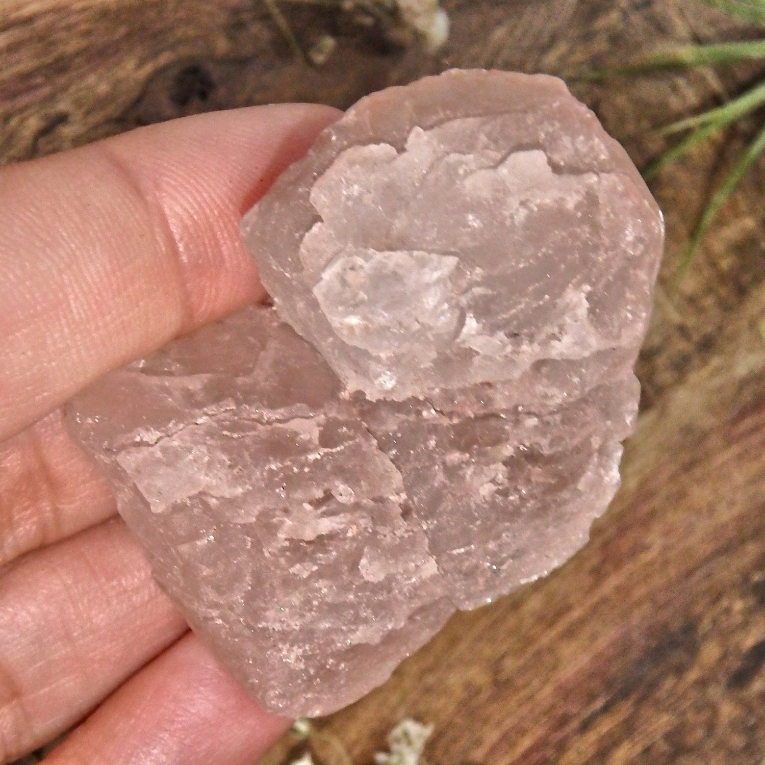 Multiple Record Keepers Pink Nirvana Ice Quartz Hand Held Specimen - Earth Family Crystals