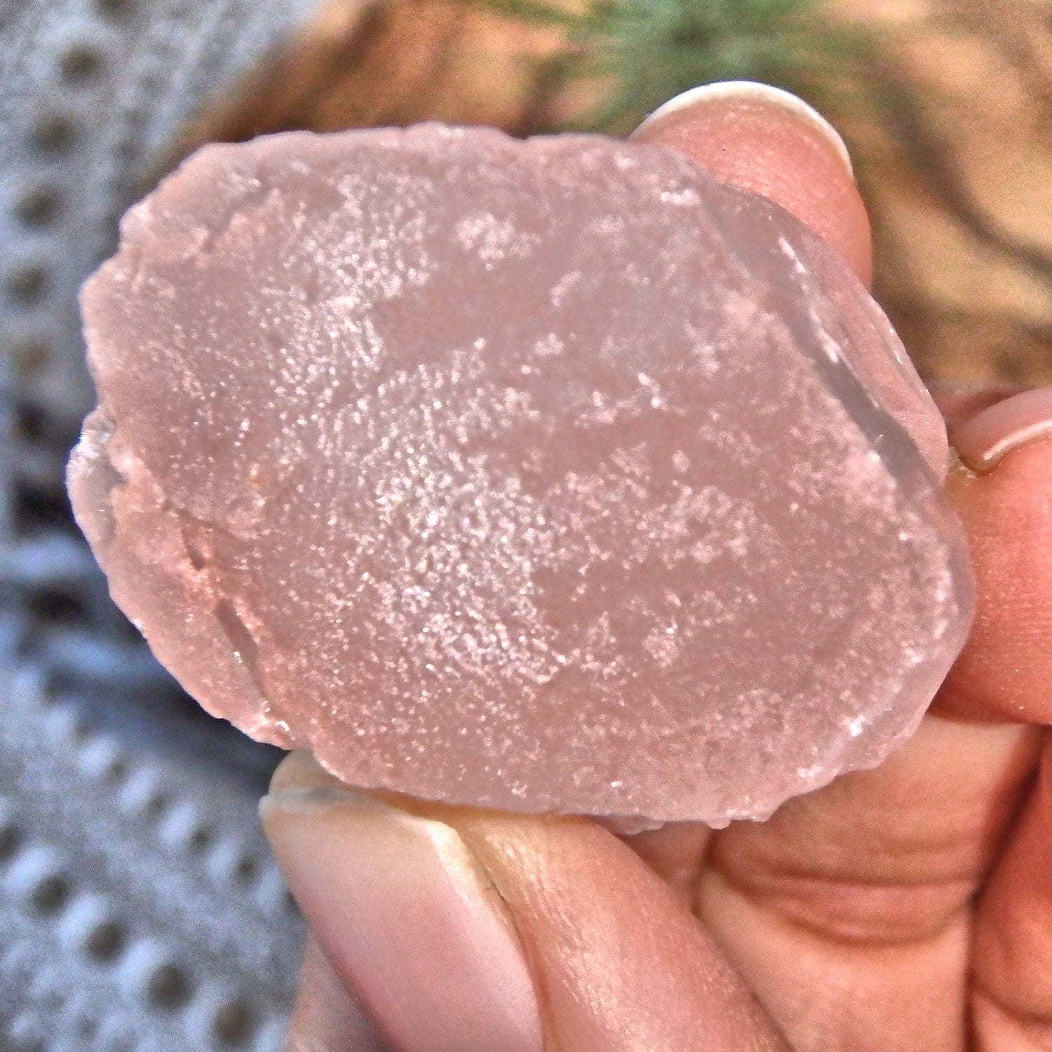Love Expansion Pink Nirvana Ice Quartz Pocket Stone - Earth Family Crystals