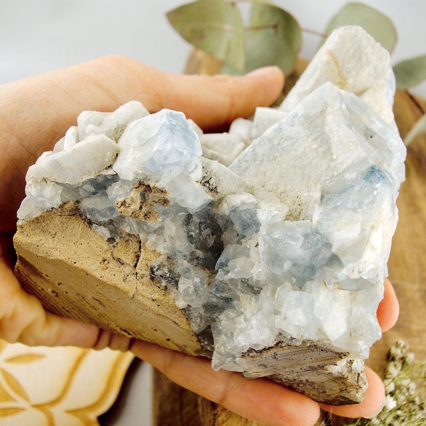 Large 1.5 Lb Chunky Sky Blue Ohio Celestite Cluster (Old Collection)