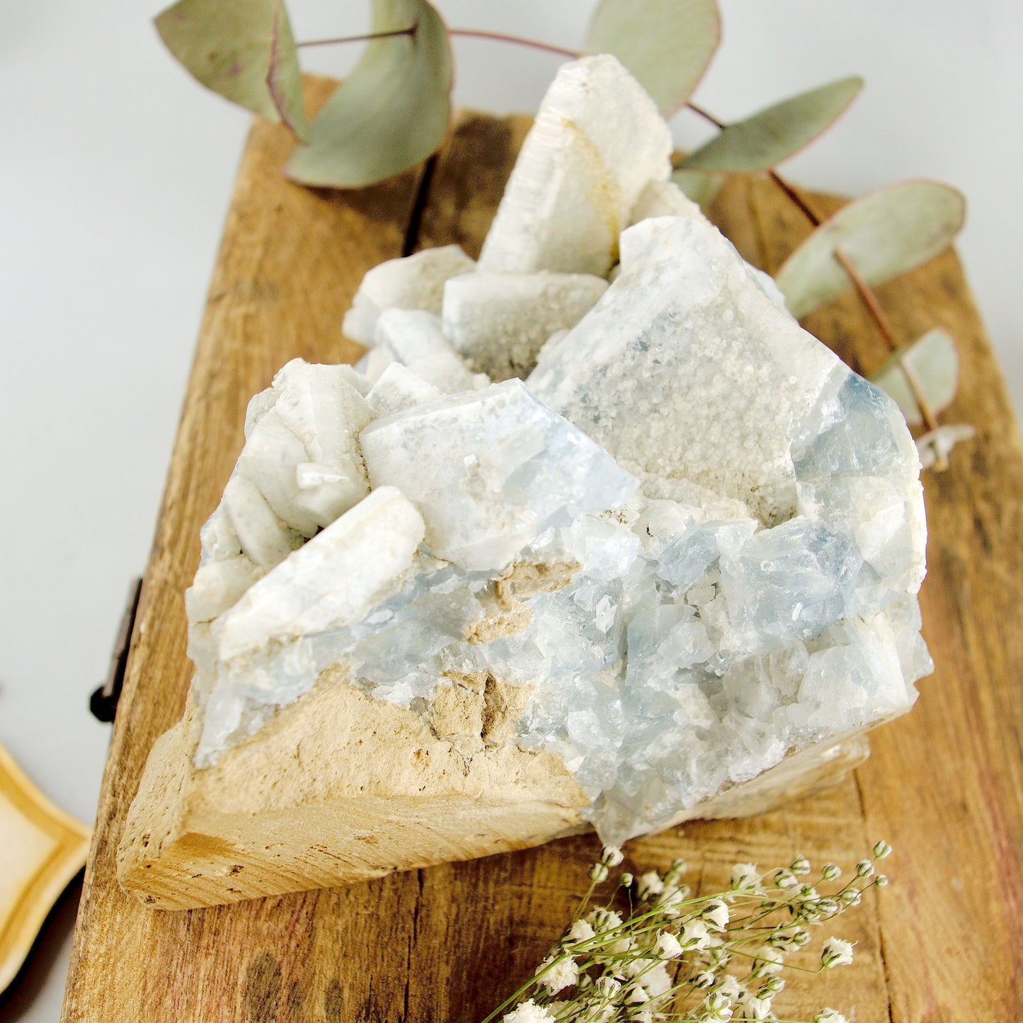 Large 1.5 Lb Chunky Sky Blue Ohio Celestite Cluster (Old Collection)