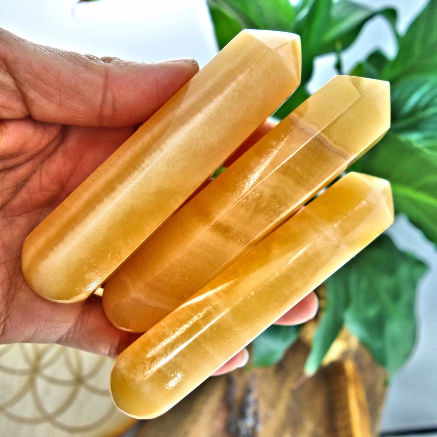  Creamsicle Orange Calcite Polished Wand Ideal for Sacral Chakra Healing