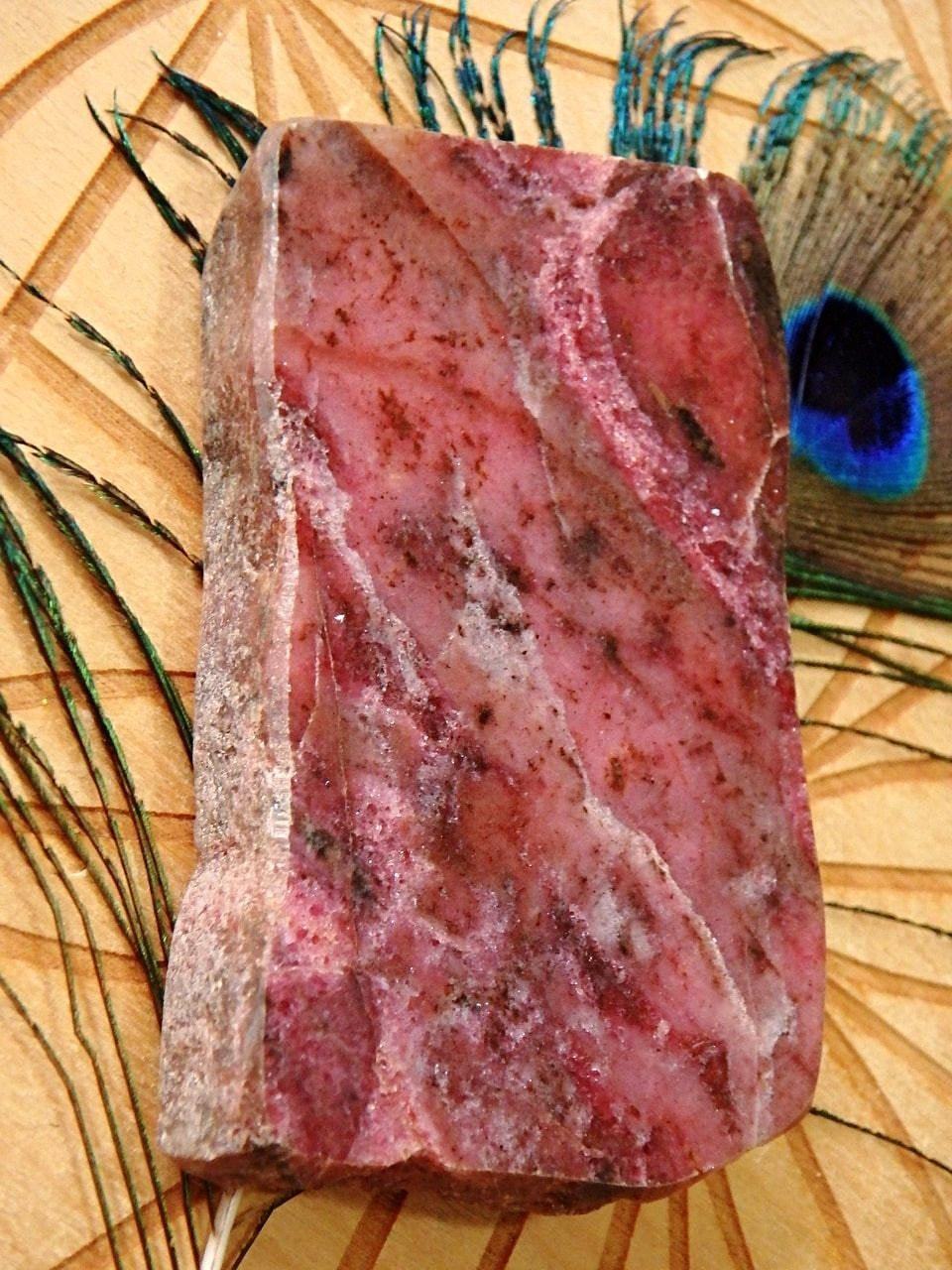 Divine Deep Pink Australian Rhodonite Partially Polished Free Form Specimen