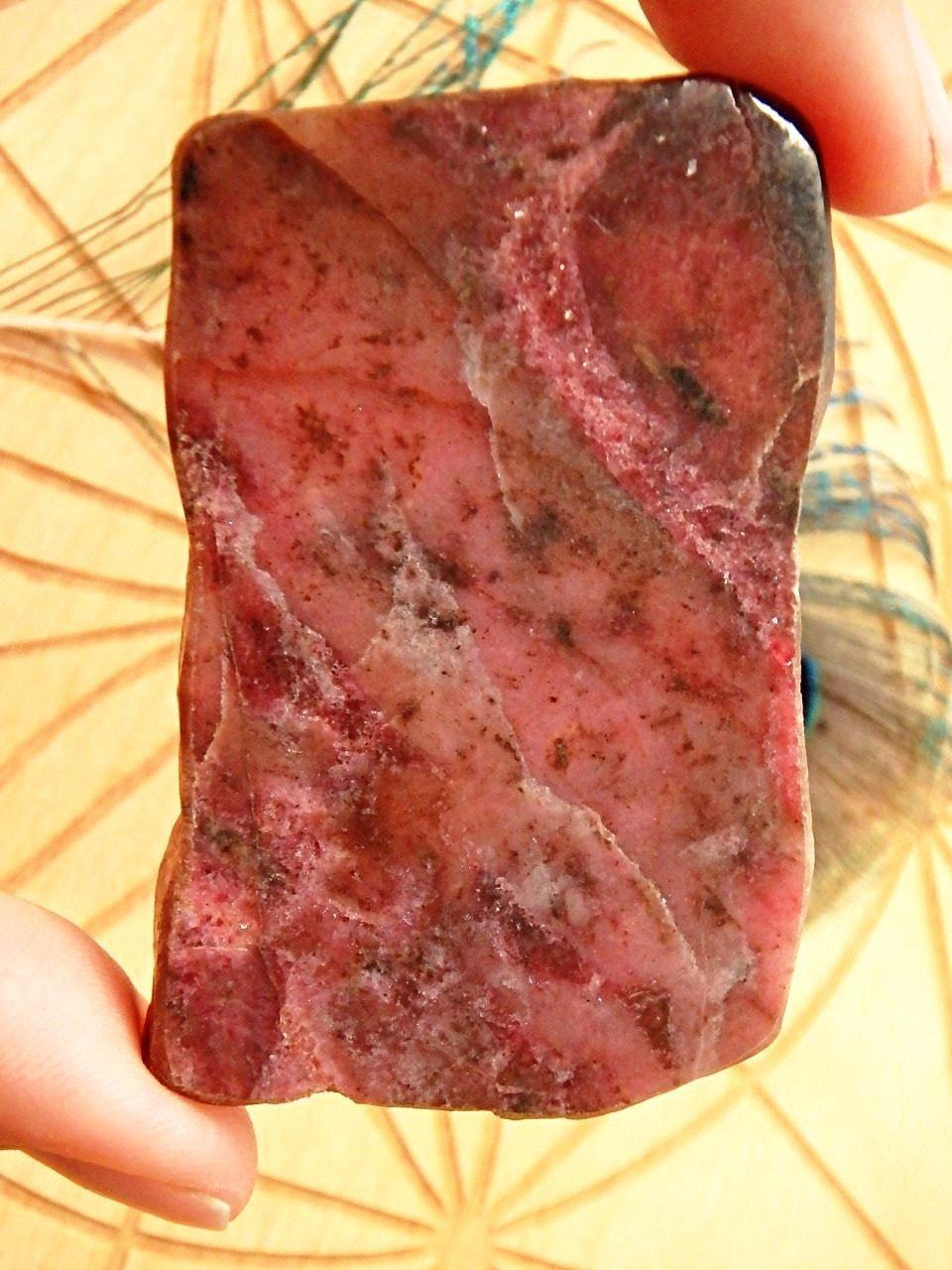  Divine Deep Pink Australian Rhodonite Partially Polished Free Form Specimen