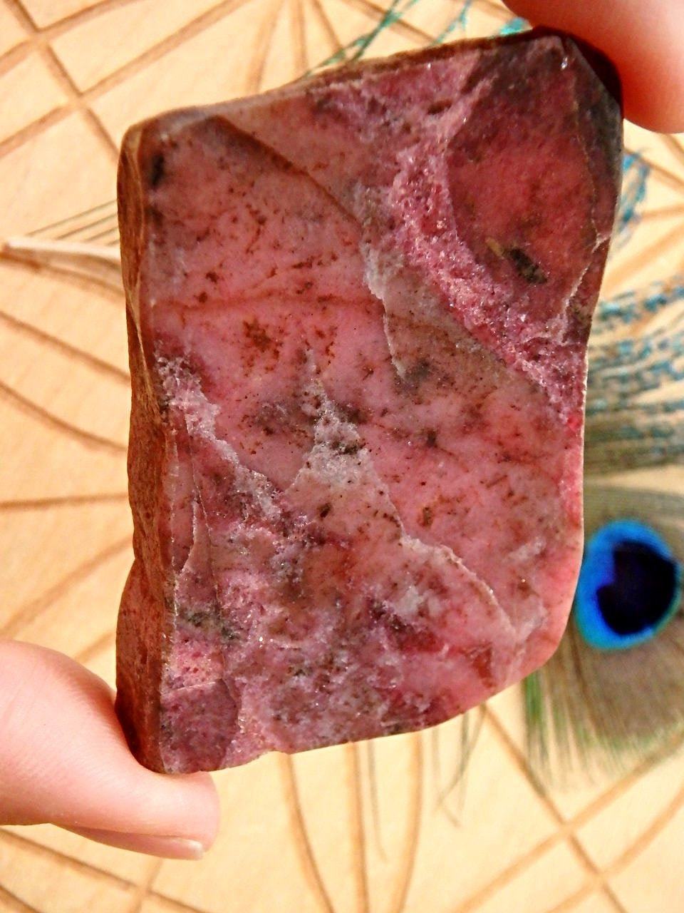  Divine Deep Pink Australian Rhodonite Partially Polished Free Form Specimen