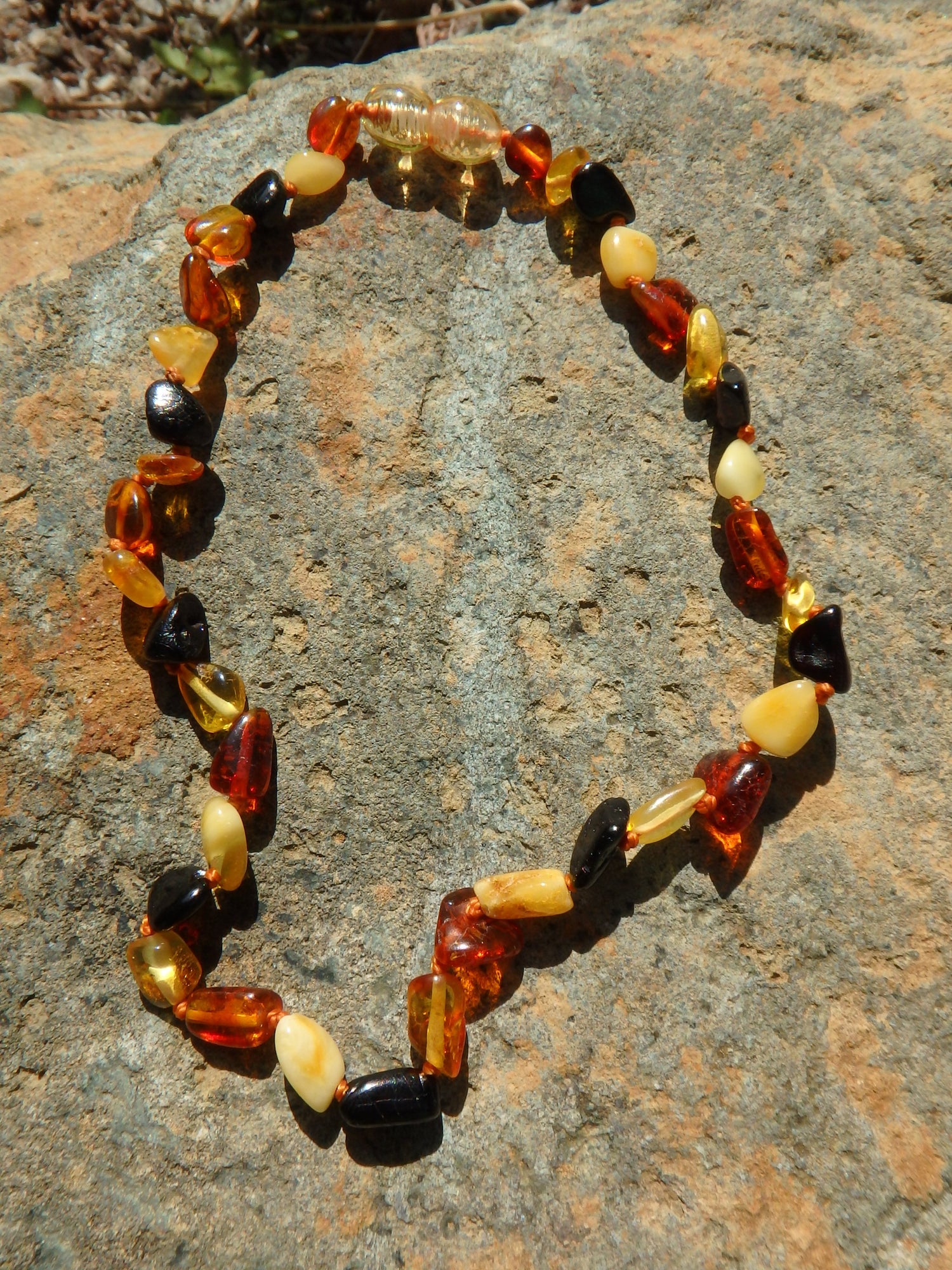 Multi Colored Baby/Child Lithuanian Baltic Amber Necklace - Earth Family Crystals