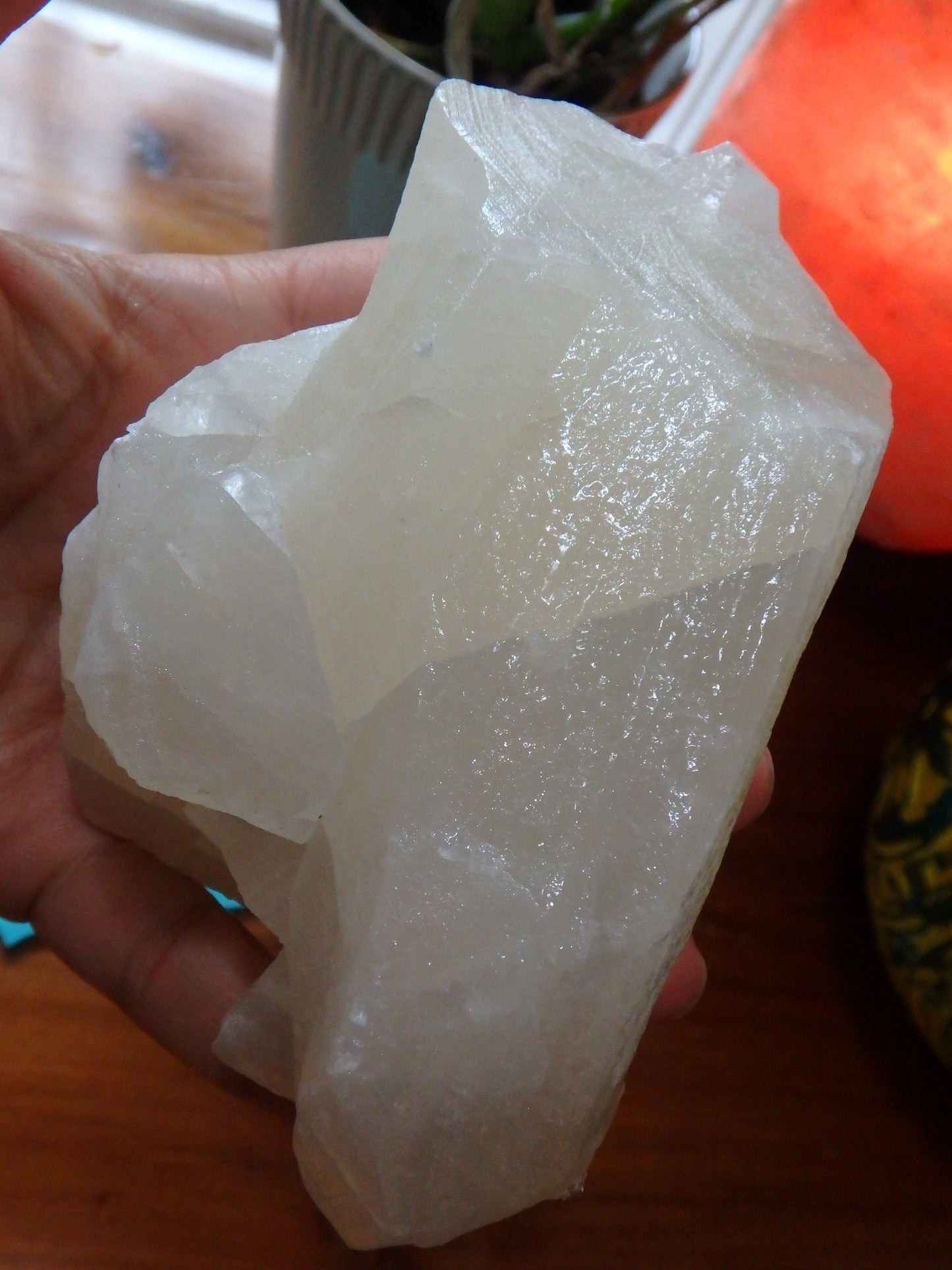  Chunky Slightly Golden Creamy Calcite Free Form From Mexico
