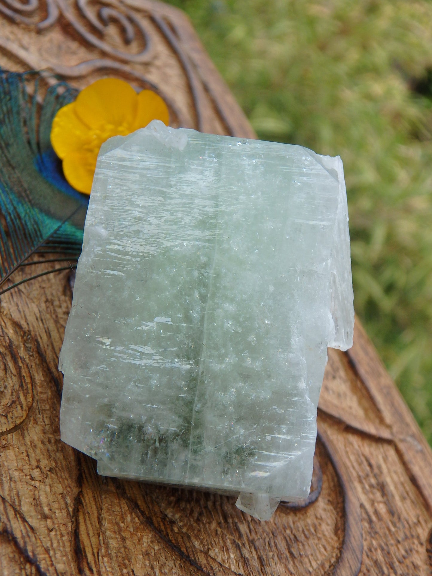 Rare Spring Green Apophyllite Natural Specimen From India - Metiz Tier Price