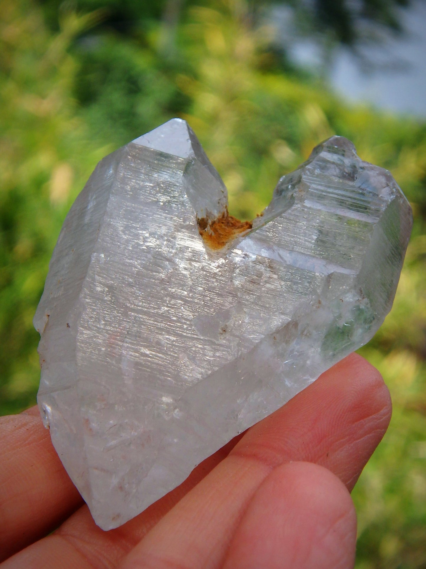 Natural Heart Shape Tibetan Quartz Dt Specimen - Earth Family Crystals