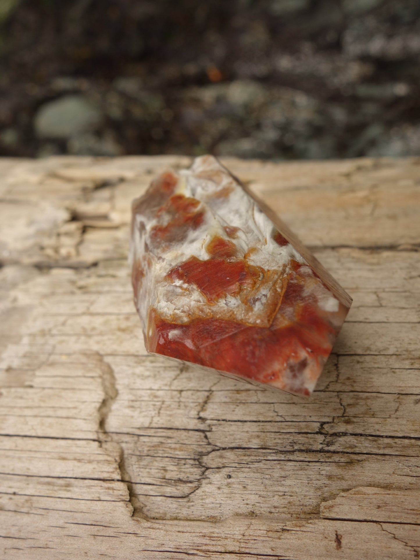 Intense Deep Red Inclusions Angel Phantom Quartz Natural Point From Brazil - Metiz Tier Price