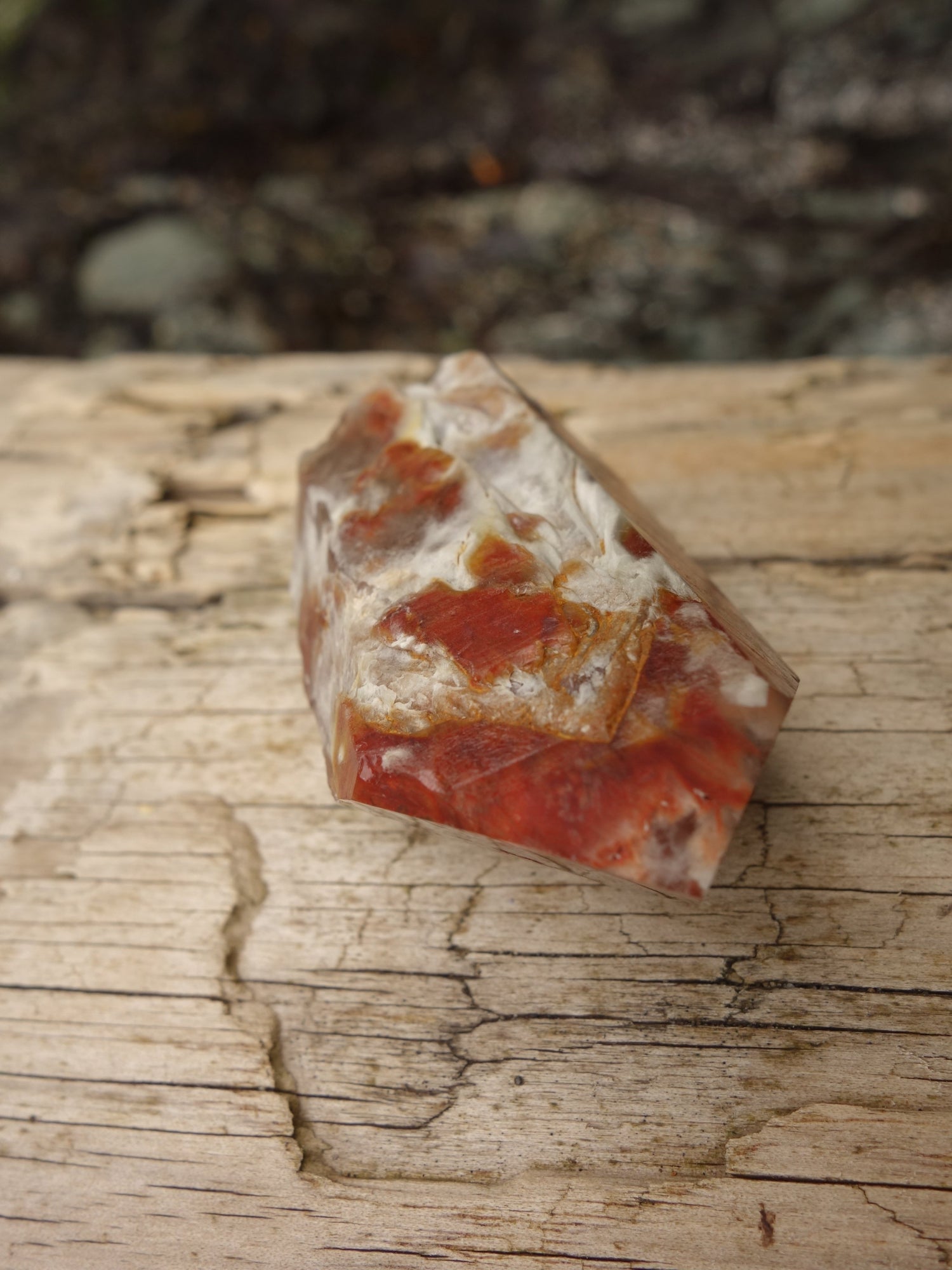 Intense Deep Red Inclusions Angel Phantom Quartz Natural Point From Brazil - Metiz Tier Price