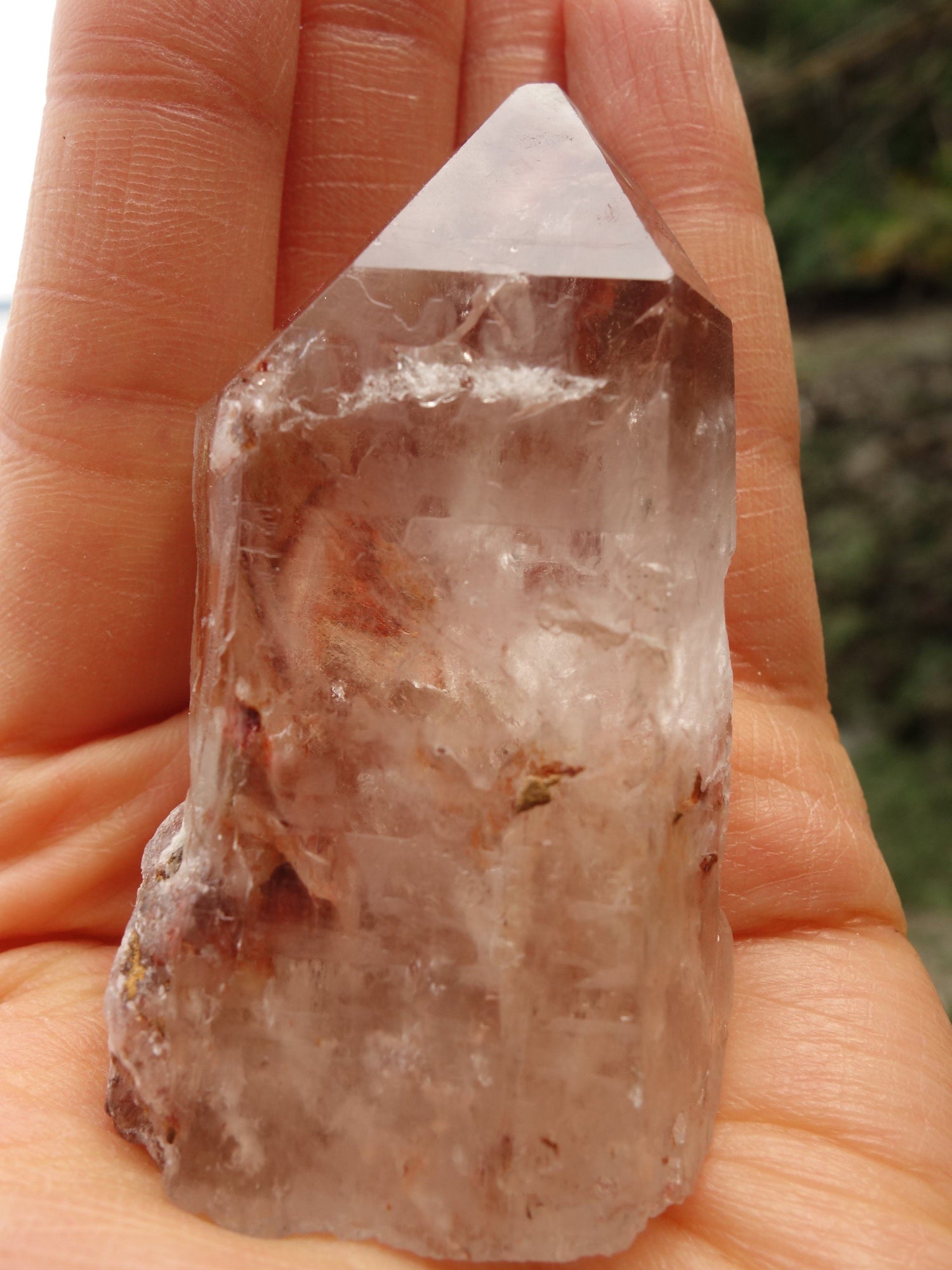  Brilliant One of a Kind Inclusions Angel Phantom Quartz Point From Brazil