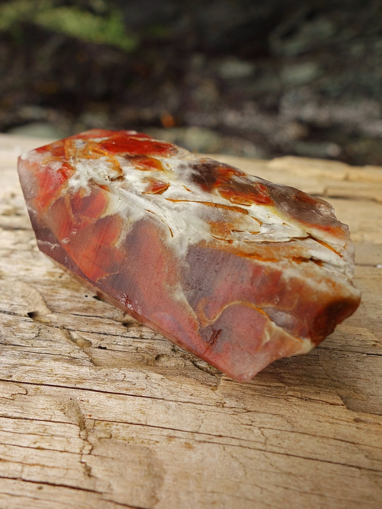 Intense Deep Red Inclusions Angel Phantom Quartz Natural Point From Brazil - Metiz Tier Price