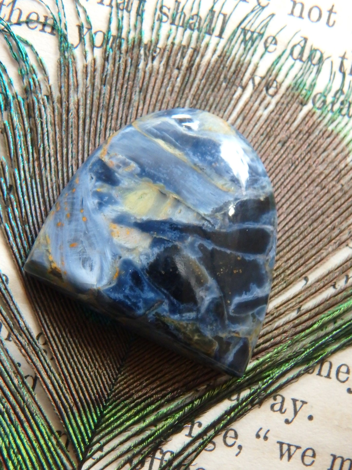 Silky Blue Color Pietersite Cabochon-Ideal For Jewellery Making 1 - Metiz Tier Price