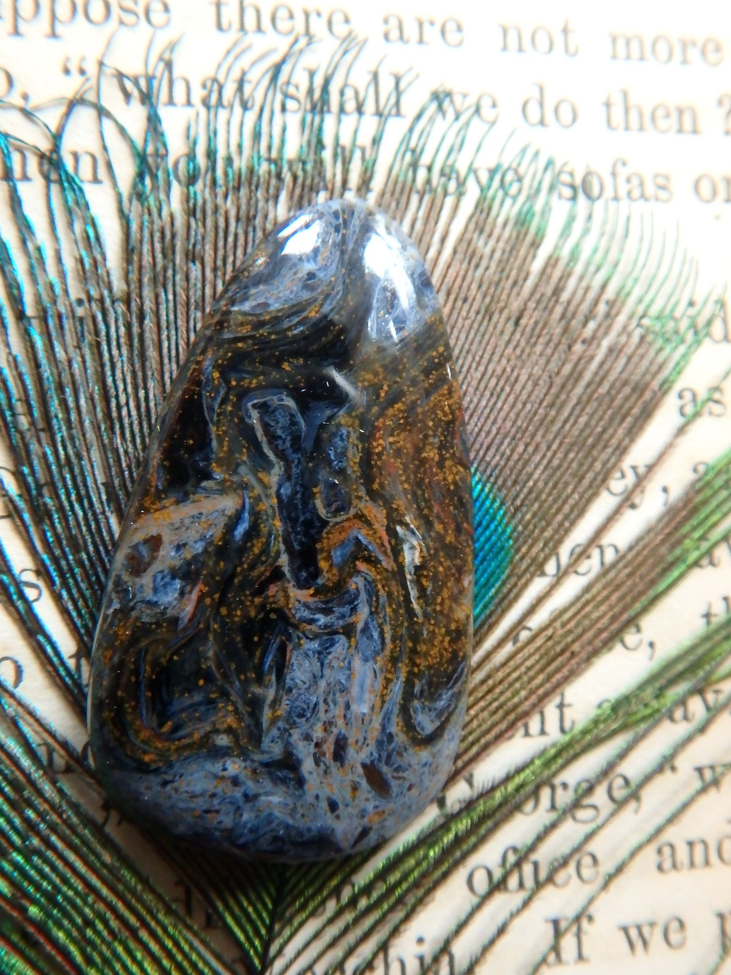 Silky Blue Color Pietersite Cabochon-Ideal For Jewellery Making 3 - Metiz Tier Price