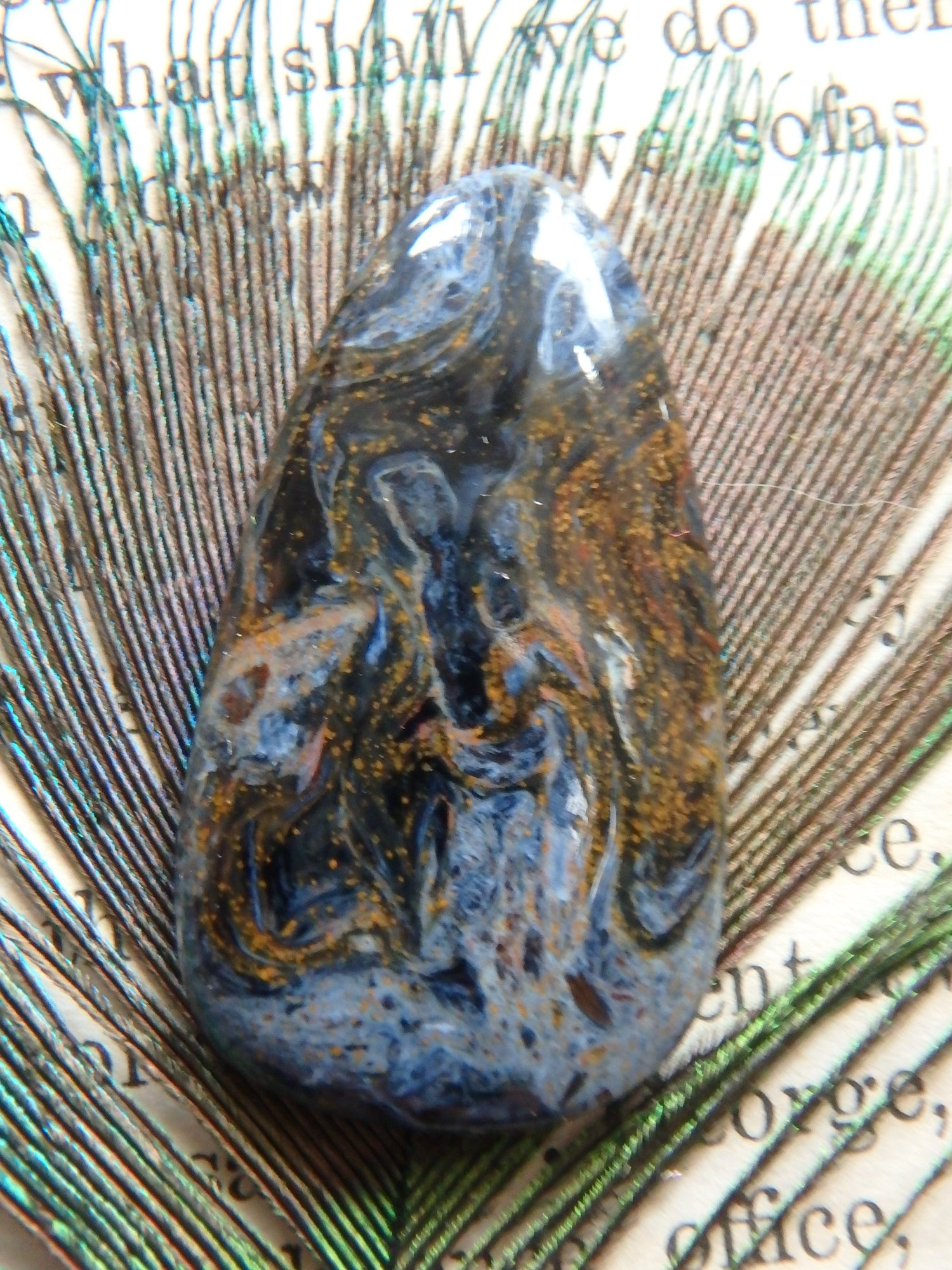 Silky Blue Color Pietersite Cabochon-Ideal For Jewellery Making 3 - Metiz Tier Price