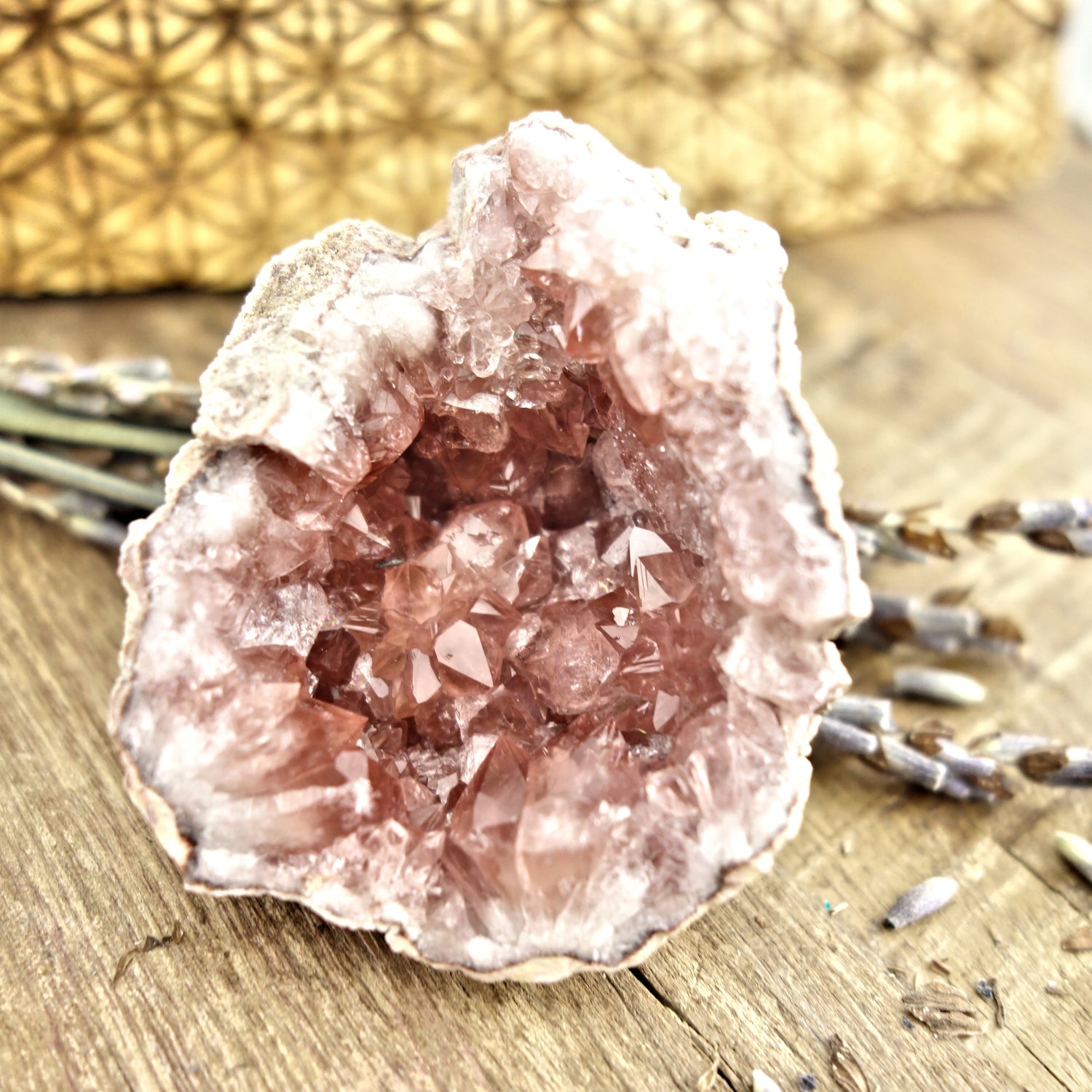NEW FIND! Deep Pink Amethyst Druzy Geode Cluster From Patagonia - Earth Family Crystals