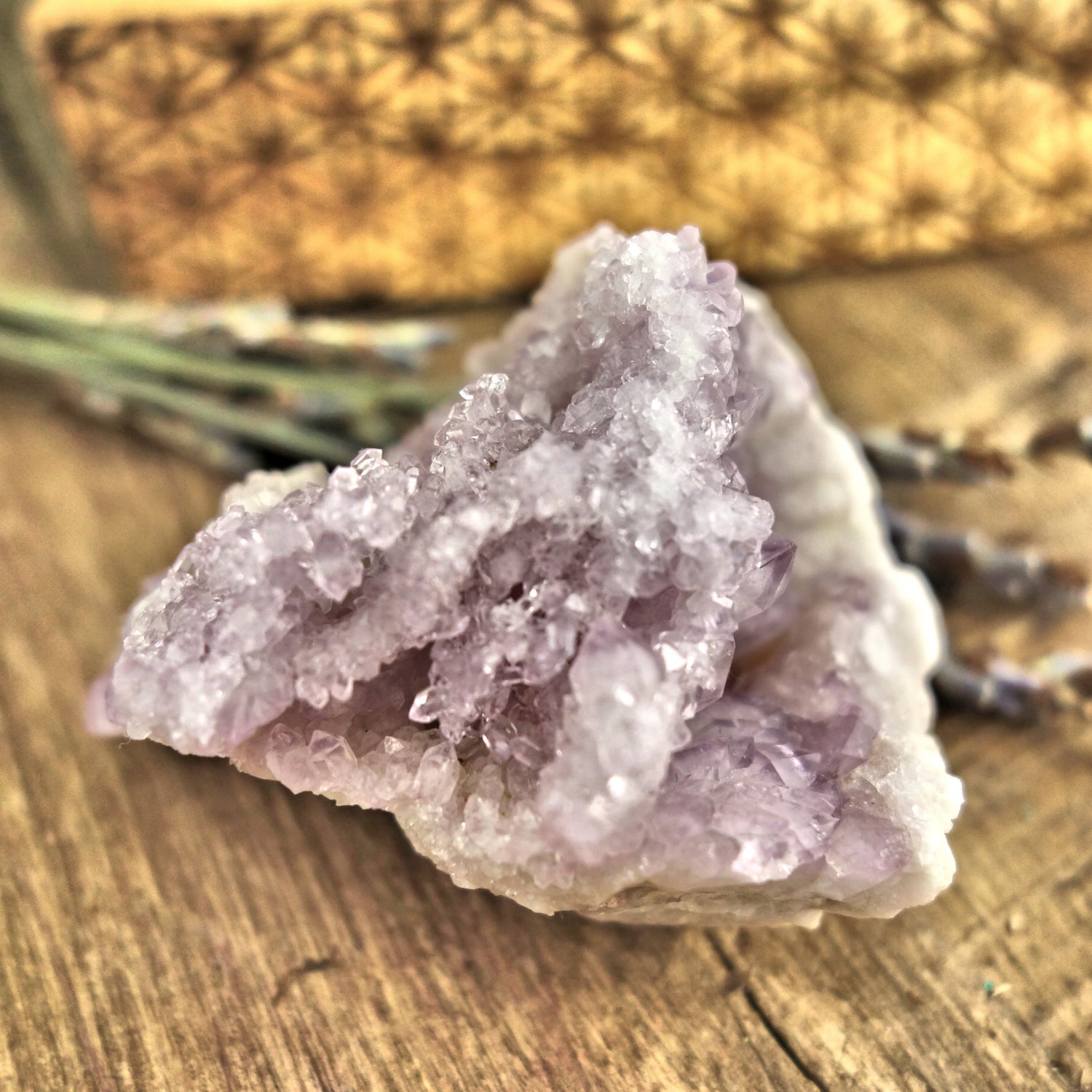 NEW FIND! Lavender Sparkle Pink Amethyst Druzy Cluster From Patagonia - Earth Family Crystals