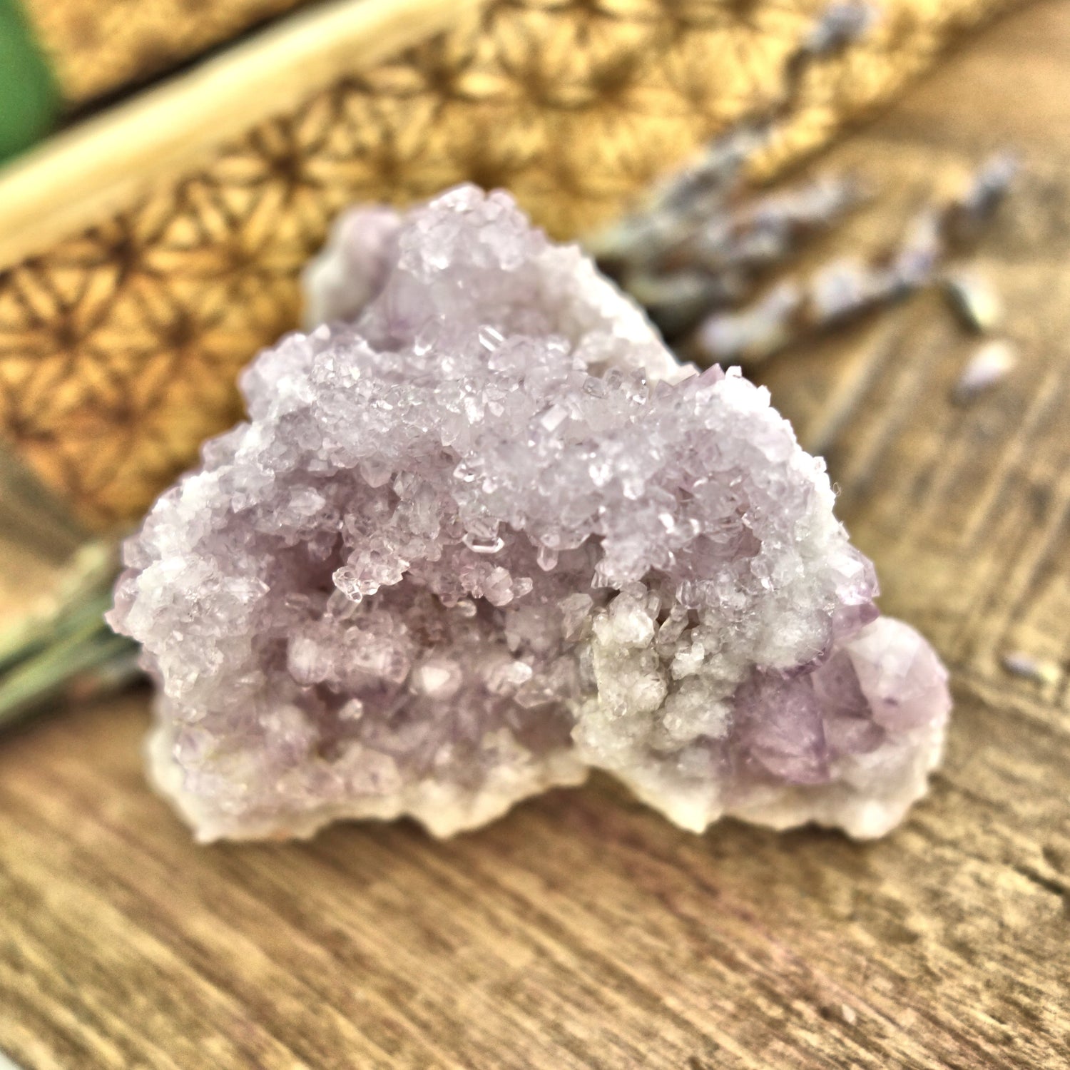 NEW FIND! Lavender Sparkle Pink Amethyst Druzy Cluster From Patagonia - Earth Family Crystals