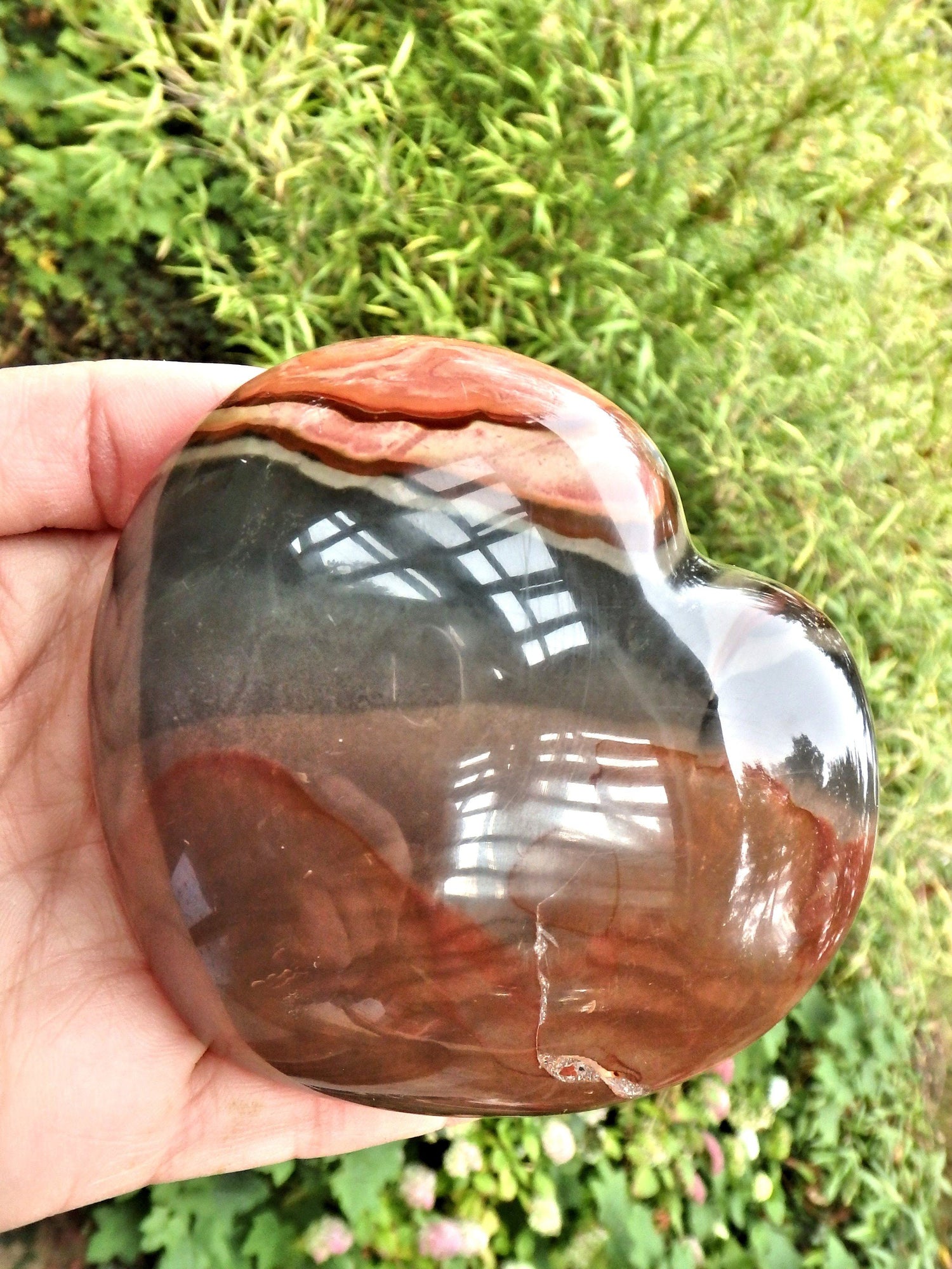  Deep Splashes of Color Polychrome Jasper Love Heart1