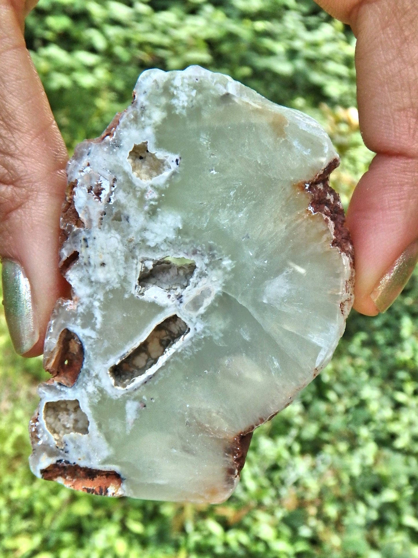 Spring Green Australian Prehnite With Caves - Metiz Tier Price