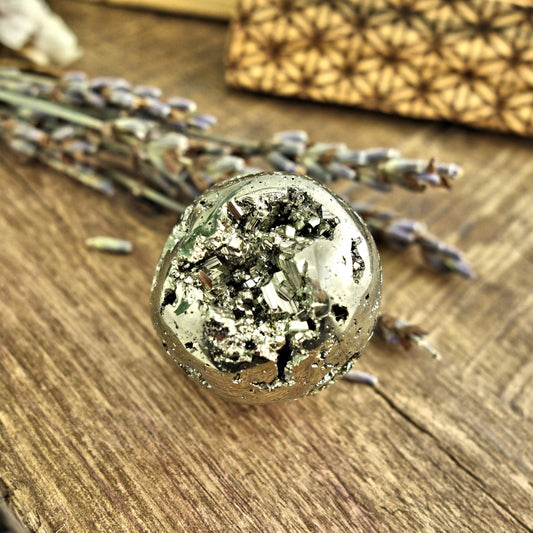  Adorable Mini Pyrite Sphere With Sparkling Caves