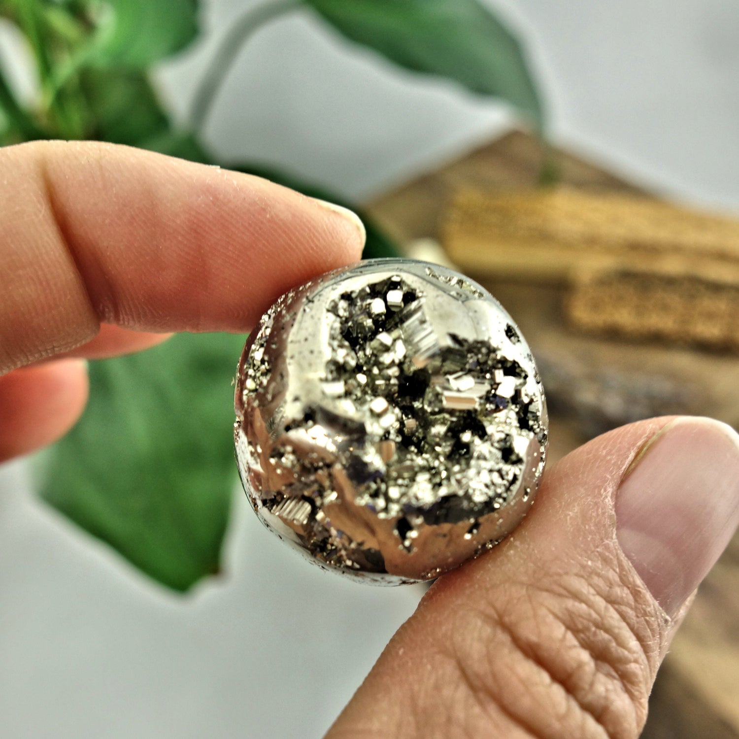  Adorable Mini Pyrite Sphere With Sparkling Caves