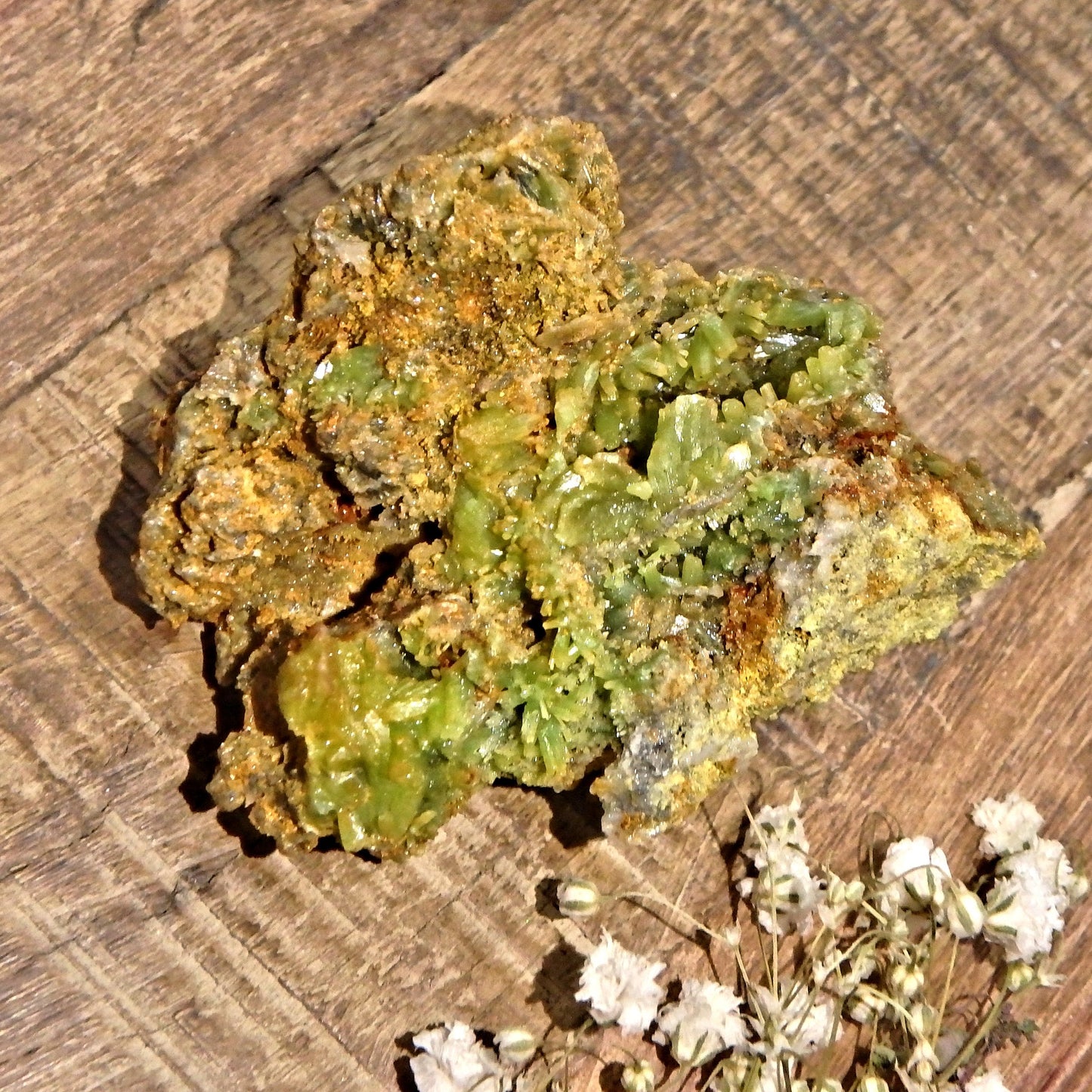 Natural Green Caves & Druzy Pyromorphite Specimen - Earth Family Crystals
