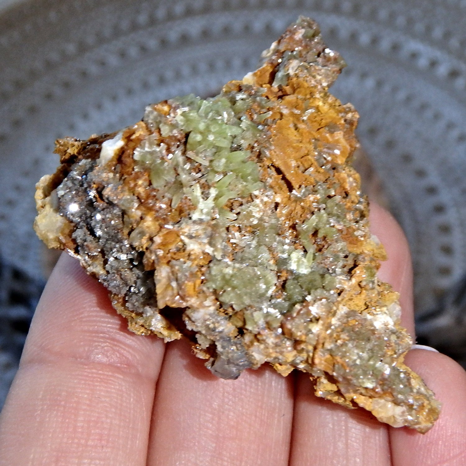 Mystic Voyage Green Druzy Pyromorphite Raw Collectors Specimen - Earth Family Crystals
