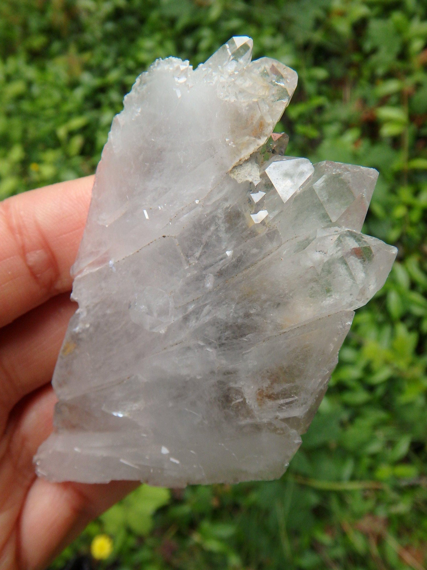  Blue Phantom Elestial Self Healed Arkansas Multi Point Quartz Cluster