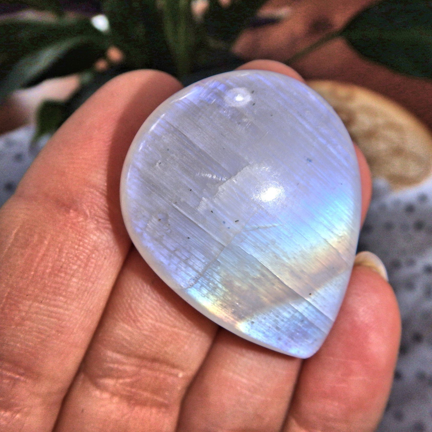 Beautiful Rainbow Moonstone Teardrop Cabochon-Perfect for Crafting