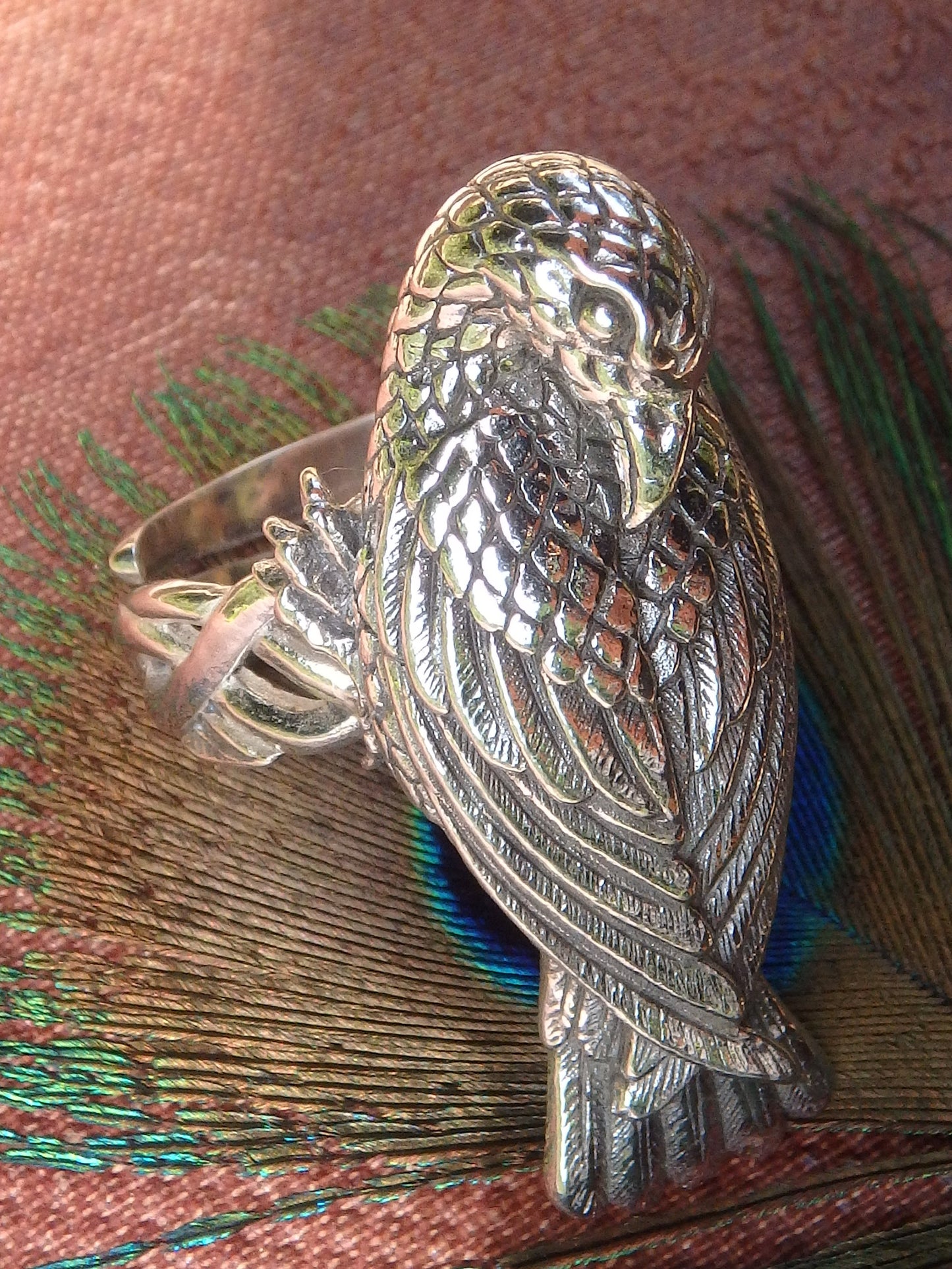 Statement Piece~Raven Sterling Silver Ring (Adjustable~Size 8-10) - Metiz Tier Price