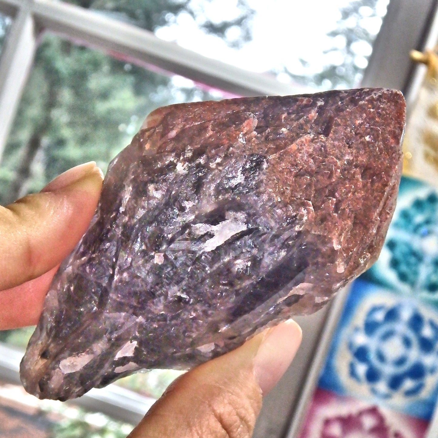 Ice Cream Cone Shape Red Amethyst Point With Record Keepers From Brazil
