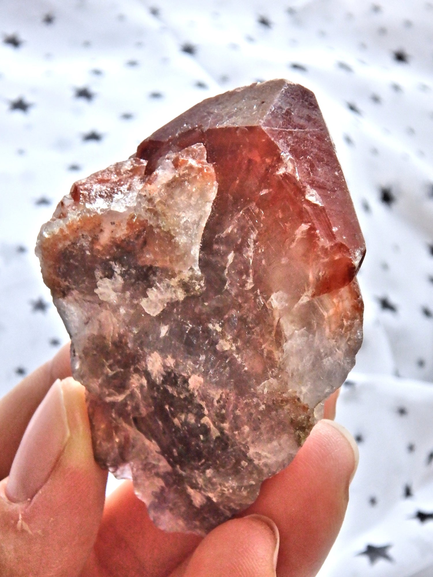 Pretty Blood Red Tipped Brazilian Red Amethyst Point - Metiz Tier Price