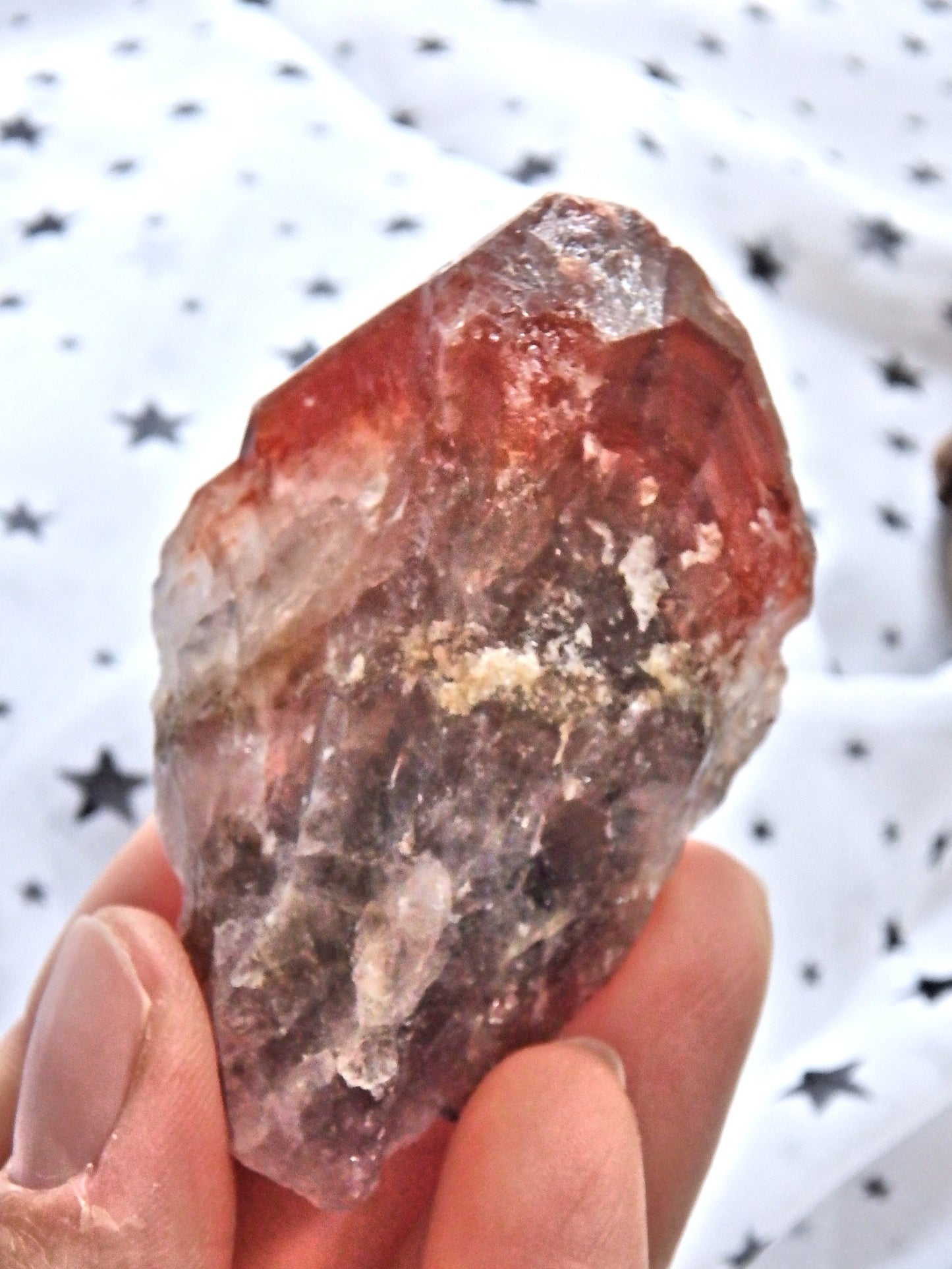 Pretty Blood Red Tipped Brazilian Red Amethyst Point - Metiz Tier Price