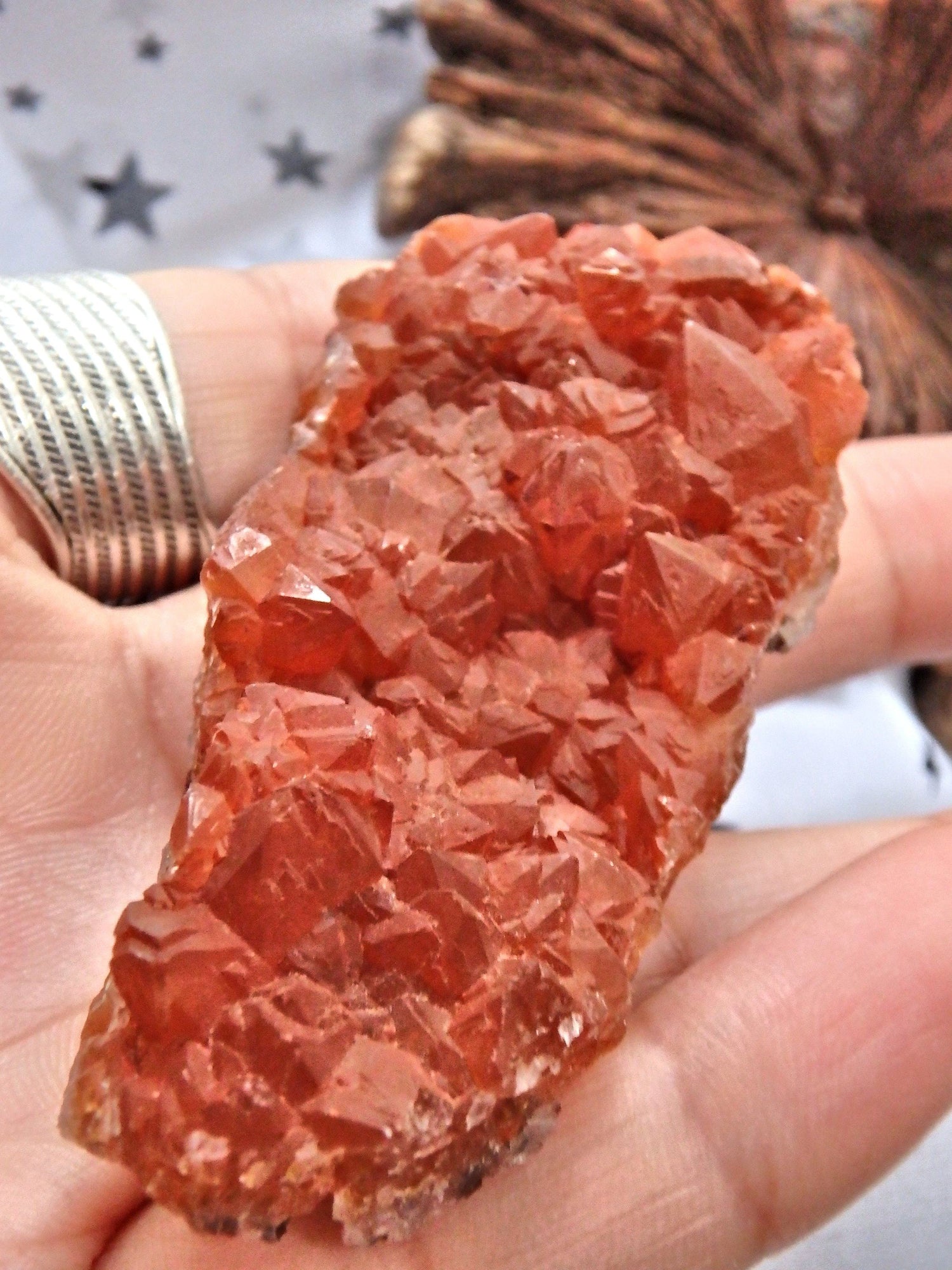  Divine Deep Red Quartz Cluster From Morocco